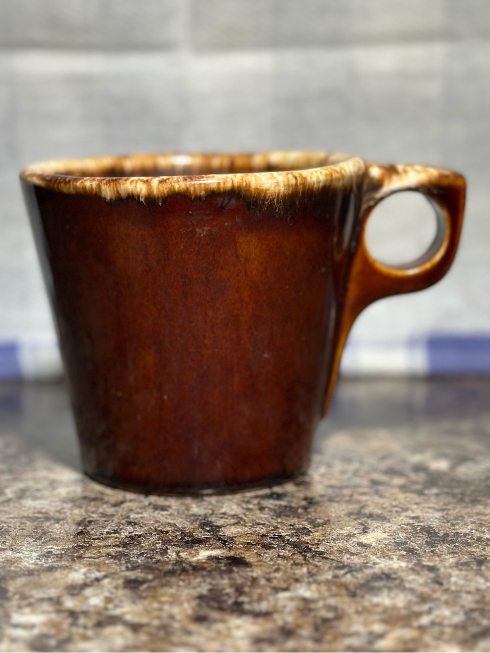 Oven Proof USA. 🇺🇸 Brown Drip-Glaze Ceramic Coffee Mug